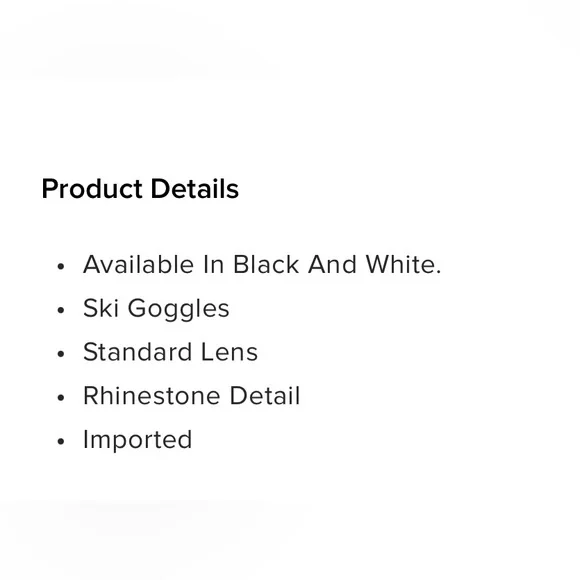 Crystal Embellished Black Ski Goggles - Picture 5 of 6